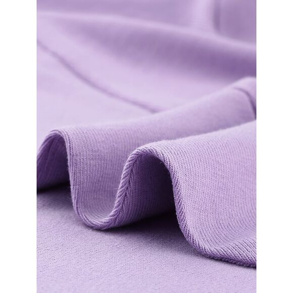 Short Sleeve Shrugs Ruched Sleeve Open Front Cropped Bolero Lilac - Picture 5 of 5